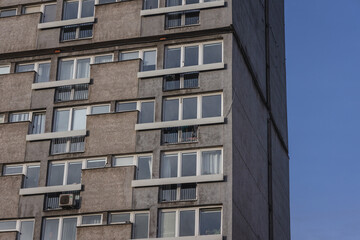 Pylons of Siekierkowski Bridge over River Vistula in Warsaw, capital of Poland