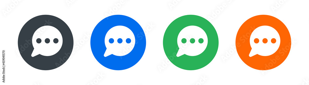Poster chat message, comment icon vector isolated on white background.