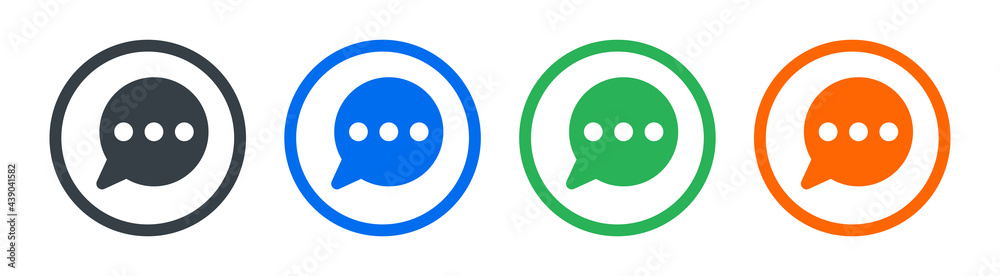 Aufkleber chat icon. speech bubble vector isolate on white background.