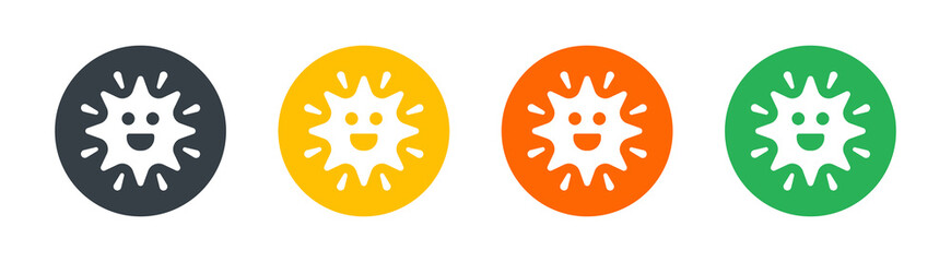 Smile, happy, funny face emoticon icon vector illustration.