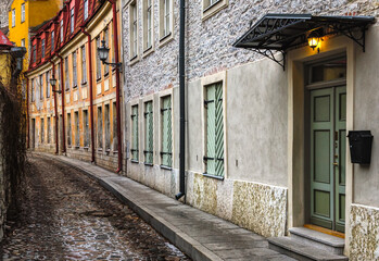 Fototapeta na wymiar Tallinn street scene