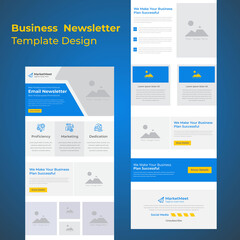 Corporate Business Campaign Promotional B2B E-newsletter Mailchimp email marketing template