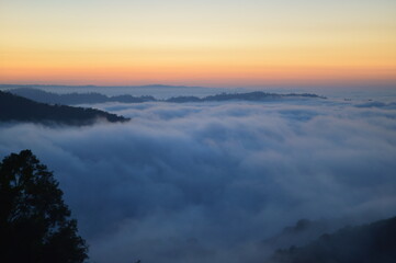sunrise over the mountains