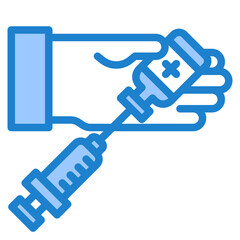 syringe blue style icon