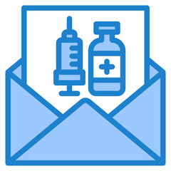 vaccine blue style icon