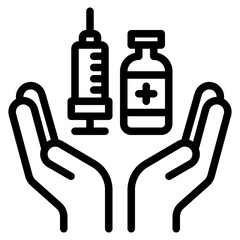 vaccine outline style icon