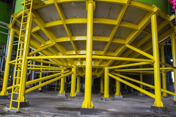 Silo tank bottom side support leg © chitsanupong