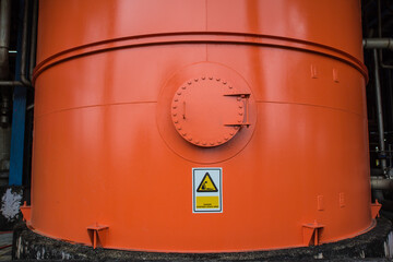 Tank orange confined space entry