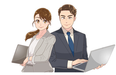 キャリアウーマンとエリートビジネスマン