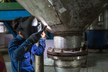 welding stainless tank silo