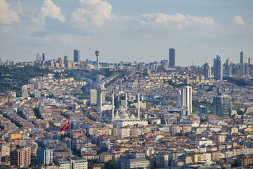 Fototapeta premium Aerial view of Ankara, the capital of modern Turkey 