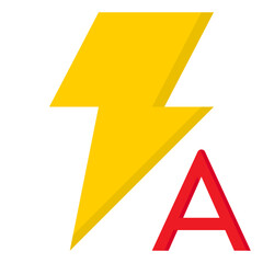 auto flash flat style icon