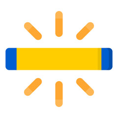 fluorescent flat style icon