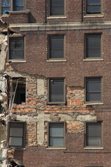 Old City Building Being Demolished