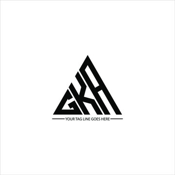 G K A letter logo abstract creative design. G K A unique design