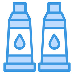 Watercolor blue line icon