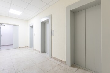 interior of the apartment without decoration in gray colors