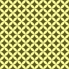 Circle and segment seamless pattern. White seamless pattern. Batik pattern.