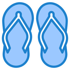 flipflops blue style icon