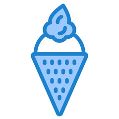 ice cream blue style icon