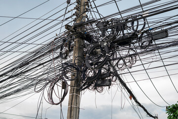 Wires and cables are installed disorderly on electric poles, it can be dangerous: Infrastructure...