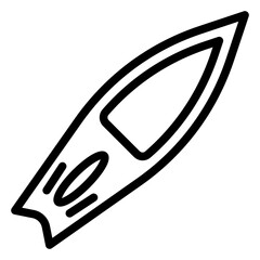 surfboard outline style icon