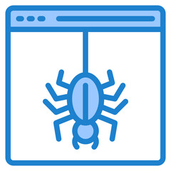 malware blue style icon