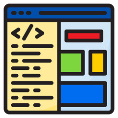 coding color line style icon