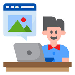 web design flat style icon