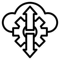 configuration outline style icon