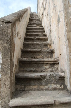 stairs of the prison of San Juean de Ulua Veracruz Mexico