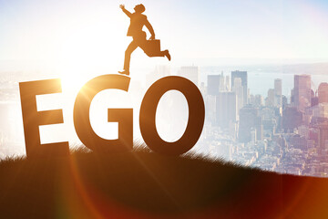 Concept of ego with businessman