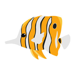 butterflyfish of sea animal illustration