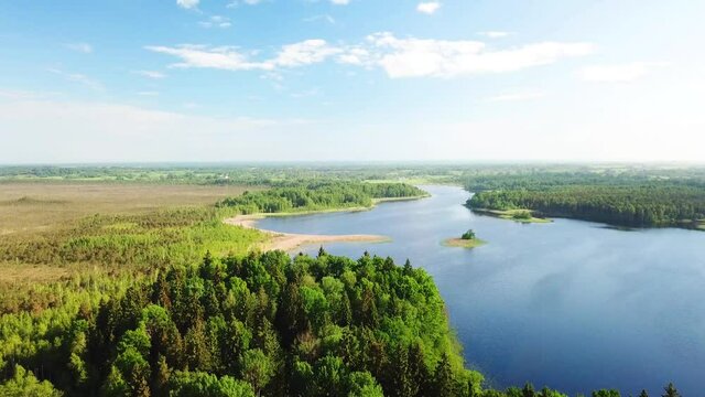 Beautiful landscape of Lake Moshno
