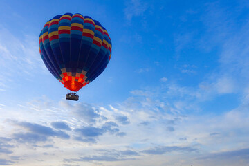 hot air balloon in flight
