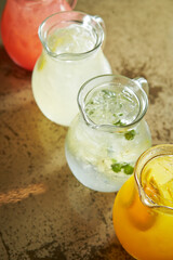 juice in a glass on the table 