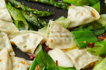 Stir-fried Dumplings and Vegetables 