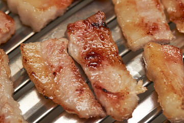 grilled meat on the grill