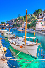 cala figuera, mallorca, spain, boats in the harbor of island