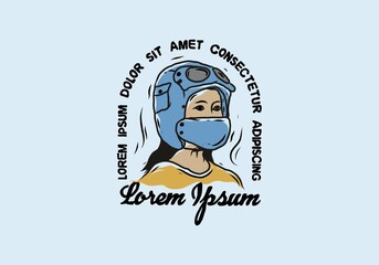 Illustration drawing of fox fur bomber hat