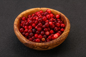 Sweet and tasty cranberry in the bowl