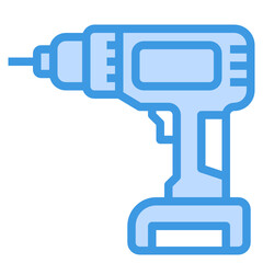 Drill blue line icon