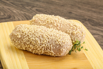 Raw chicken cutlet for roast