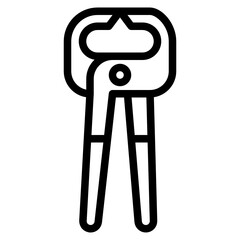 Plier line icon