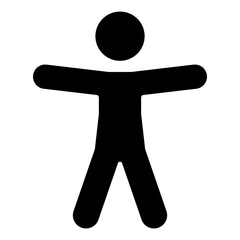 ngi1262 NewGraphicIcon ngi - german - Piktogramm Barrierefreiheit Symbol . english - accessibility icon . universal design . isolated on white background - single - black simple xxl g10600