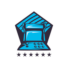 video game retro machine icon