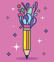 creativity pencil illustration