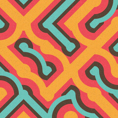 Abstract Geometric Pattern generative computational art illustration