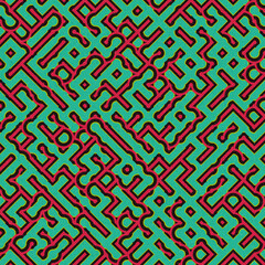 Abstract Geometric Pattern generative computational art illustration