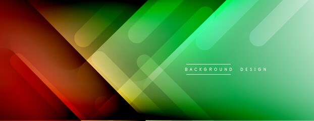 Dynamic lines abstract background. 3D shadow effects and fluid gradients. Modern overlapping forms